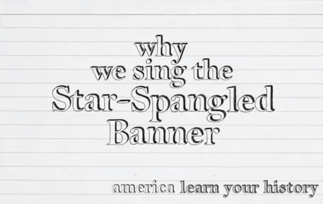 Why we sing the star spangled banner